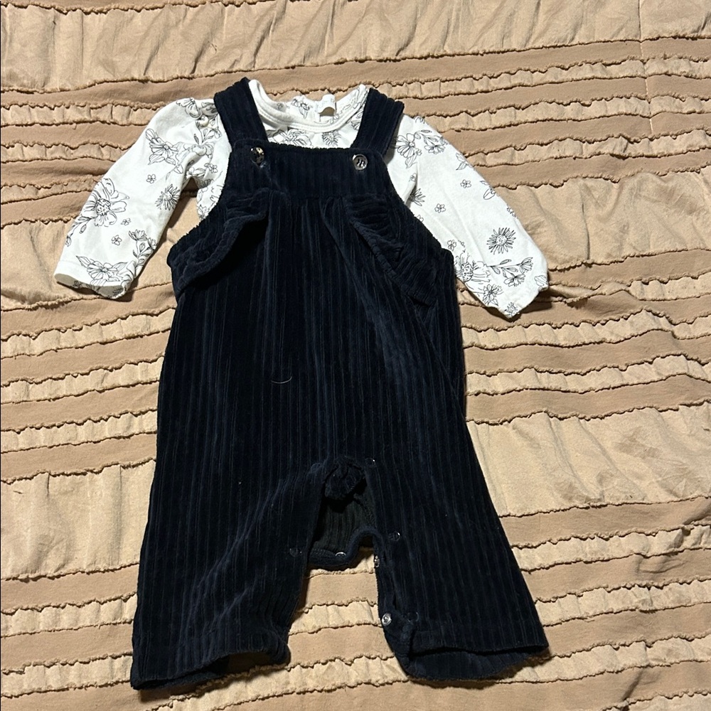Rachel Zoe Dark Blue Corduroy Kids Overalls